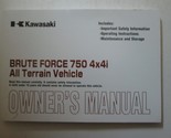 2009 Kawasaki Brute Force 750 4X4i All Terrain Vehicle Owner&#39;s Operators... - $69.99
