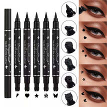 2 In 1 Liquid Waterproof Eyeliner Stamp Pen Eye Makeup Kit - £15.59 GBP