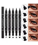 2 In 1 Liquid Waterproof Eyeliner Stamp Pen Eye Makeup Kit - £15.77 GBP