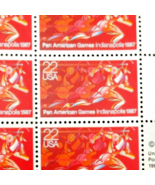 Scott #2247 Pan American Games Block of 10 US 22¢ Stamps 1986 - $3.91