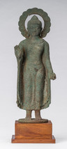 Ancien Indonésien Style Javanais Debout Protection Statue de Bouddha - 43cm/17 &quot; - £2,231.81 GBP