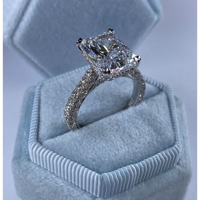 Glanzschliff 5.52 Karat Igi F-VVS2 Kunstdiamanten Grown Diamant Verlobun... - $6,415.67