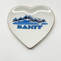 Collecter Dish Banff Alberta Canada Souvenir Vintage Small Heart 4.25x4&quot; - £6.10 GBP