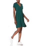 Essentials Women&#39;s Plus Size 5 XL Surplice V-Neck Luxe Knit Dress Jade G... - €17,03 EUR