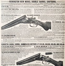 1900 Remington Dbl Barrel Shotgun Advertisement Victorian Sears Roebuck ... - £18.77 GBP