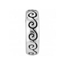 Brighton ABC Swirly Spacer Bead, J94110 Silver Finish, New - $8.55