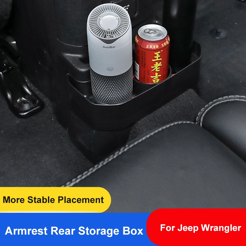 TAJIAN ABS 1Pcs Car Rear Armrest Storage Box Black Case Stowing Tidying Interior - £23.55 GBP
