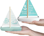 Wooden Nautical Decoration-Beach Decor - Handcrafted Sailing Boat Orname... - $20.24