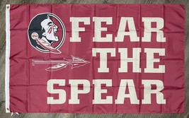 Florida State Seminoles Fear The Spear Flag 3x5 ft Red Sports Banner Man-Cave - £12.86 GBP