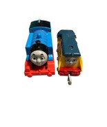 Thomas &amp; Friends Railway Yellow REBECCA Engine &amp; Blue Thomas Train Plastic - $14.10