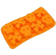 Gothic Novelty SKULL CROSSBONES ICE CUBE TRAY Gelatin Mold Pirate Birthd... - $86.60 MXN