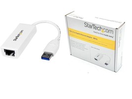 StarTech USB31000SW USB 3.0 To Gigabit Ethernet Adapter, White - £10.22 GBP