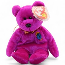 Ty Beanie Baby Millennium Bear 1999 Purple Plush Collectible With Tag - $12.97 CAD