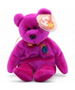 Ty Beanie Baby Millennium Bear 1999 Purple Plush Collectible With Tag - $12.95 CAD