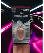 Sabre 2-in-1 Personal Alarm Light Rose Gold With LED Light 130dB Dual Br... - $12.86
