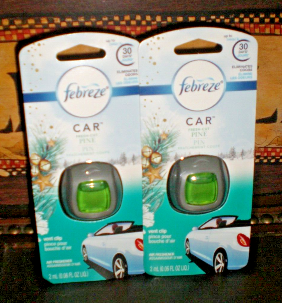 Primary image for (2) Febreze FRESH CUT PINE Car Clip on Vent Auto Air Fresheners