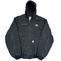 Vintage Carhartt Worked In Jacket DEKALB Embroidered XXL Tall USA Union J131 BLK - £70.08 GBP