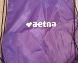Aetna Healthcare Promo Purple Drawstring Bag - $5.69