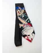 Looney Tunes Tasmanian Devil Taz Bugs Bunny 100% Silk Football Necktie T... - £13.63 GBP