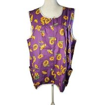 Anthony Richards Women's TShirt Tank Apron Purple Sunflowers Dbl Pocket ... - $10.99