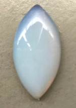Sea Opal, Opalite Cab, 40x20mm, Cabochon, glass bead, milky white Marquise - $3.50