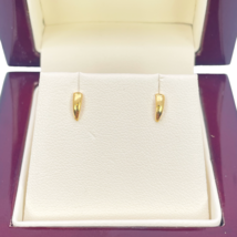 22ct Yellow Gold Plain High Polished Children&#39;s Earrings 6.2mm - £138.84 GBP