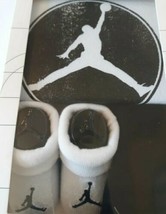 Nike Air Jordan Baby Boys 6-12 Mths White Black Bib Bodysuit Booties 3 Piece Set - £21.76 GBP