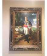 Oil on Canvas, Napoleon in uniform with map, Antique frame - $1,113.75