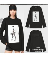 Zara x Steven Meisel Long Sleeve Shirt Black Print, Sz M, NWT! - $64.34