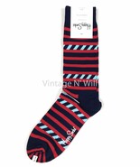 Happy Socks Men&#39;s Striped Crew Socks - Red &amp; Blue Pattern - Fun &amp; Stylish - $10.81 CAD