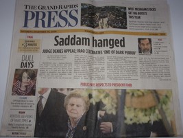 Vintage Grand Rapids Press President Fords Funeral Saddam Hanged Dec 2006 - £2.38 GBP