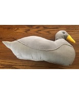 Duck cloth  stuffed  yellow beak Duck some wear at beak - $13.71