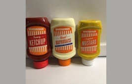 Lot Of 3 Whataburger Original Mustard Ketchup &amp; Mayonnaise - 16-18 Oz., ... - $31.65