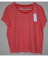 Vineyard Vines Women&#39;s Large Papaya Punch Striped Surftee Shirt Tee Cott... - $24.75