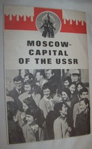 c1950 VINTAGE MOD RETRO MOSCOW CAPTIAL USSR RUSSIA ADVERTISING BROCHURE - £7.90 GBP
