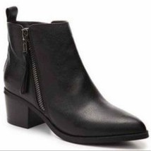 Steve Madden Peele black leather booties women’s size 9.5 - £42.78 GBP