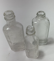Vintage Glass Medicine 3ii and 3i Bottles Unbranded Medicine Bottles - £6.42 GBP