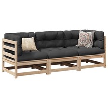 Garden Sofa Set Natural Wood Solid pine wood Medium Modular - $8,883.77 MXN