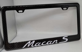 Brand New 1PCS Porsche Macan S 100% Real Carbon Fiber License Plate Frame Tag Co - $20.00