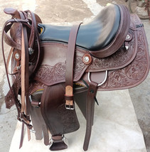 Western Horse Trail Pleasure Saddle leather Horse Saddle 12&quot; to 18&quot; Hand... - £310.63 GBP+