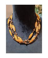 Women's Orange Beaded Multi Layer Necklace With Lobster Clasp Elegant Je... - $27.72