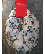 Christmas Infinity Loop Scarf Penguins White New. - £15.67 GBP