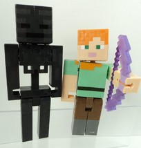 Minecraft Wither Skeleton &amp; Alex - 5.75&quot; - Wither Warfare Survival Mode - £38.52 GBP