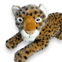 Fiesta Jumbo Leopard Plush Realistic Lying Stuffed Animal Lifelike Fuzzy 28” - £34.78 GBP