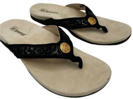 Spenco Women&#39;s Starboard Orthopedic Comfort Flip-Flop Black Size 12B - $48.45