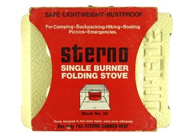 Vintage Sterno Single Burner Folding Stove Model 30 Gold Tone - $9.74