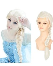 SARLA Girls Braided Long White Blonde Anime Cosplay Wig 27 Inch Synthetic... - £12.46 GBP