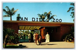 Zoo Entrance San Diego California CA UNP Unused Chrome Postcard U11 - £2.77 GBP