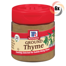 6x Shakers McCormick Ground Thyme Seasoning | .70oz | Subtle Minty Flavor - £25.31 GBP