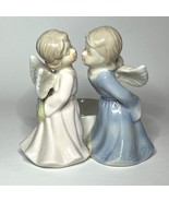 Porcelain Kissing Angels Vintage Votive Tea Light Candle Holder - $463.54 MXN